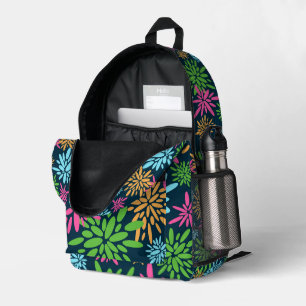 Backpack für abstrakte Fireworks-Blume Bedruckter Rucksack