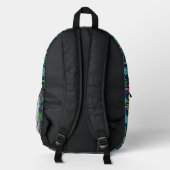 Backpack für abstrakte Fireworks-Blume Bedruckter Rucksack (Rückseite)