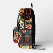 Backpack für American Pop Art Designer Bedruckter Rucksack (Rechts)