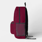Backpack für Burgund-Individuelle Name Bedruckter Rucksack (Rechts)