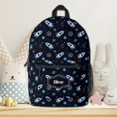Backpack für ein individuelles Rocketship-Muster Bedruckter Rucksack