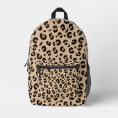Backpack in a digital textile leopard pattern bedruckter rucksack (Vorderseite)