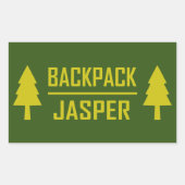 Backpack Jasper Rechteckiger Aufkleber (Vorderseite)