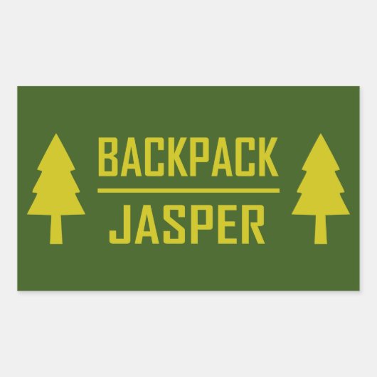 Backpack Jasper Rechteckiger Aufkleber (Vorderseite)