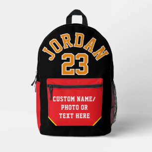 Backpack, Jersey Print Men's Uni Bedruckter Rucksack
