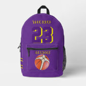 Backpack Kinder Basketballsport Senior violett Bedruckter Rucksack (Vorderseite)