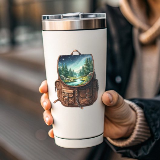 Backpack Lake Vinyl Sticker | Die-Cut Sticker