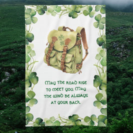 Backpack May the Road Rise Irish Saint Patrick's Geschirrtuch