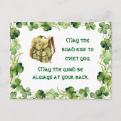 Backpack May the Road Rise Irish Saint Patrick's Postkarte (Vorderseite)