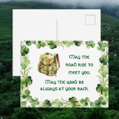 Backpack May the Road Rise Irish Saint Patrick's Postkarte