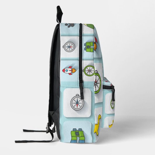 Backpack mit Mini Explorer Icons Bedruckter Rucksack (Links)