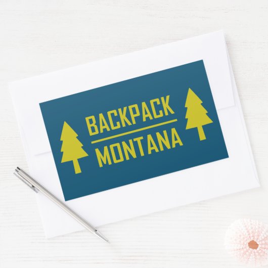 Backpack Montana Rechteckiger Aufkleber (Umschlag)