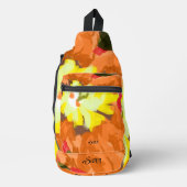 Backpack : Orange Yellow Flower . Crossbody Bag (Vorderseite)