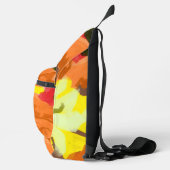 Backpack : Orange Yellow Flower . Crossbody Bag (Rechts)