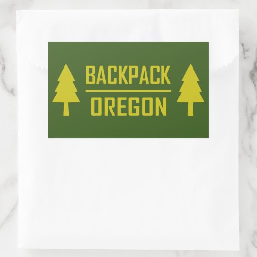 Backpack Oregon Rechteckiger Aufkleber (Tasche)