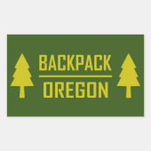 Backpack Oregon Rechteckiger Aufkleber (Vorderseite)