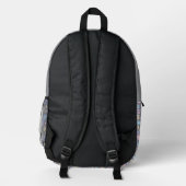 Backpack Pastel Ästhetisches Muster mit anfänglich Bedruckter Rucksack (Rückseite)
