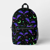 Backpack - "Purple Bats" Bedruckter Rucksack (Vorderseite)