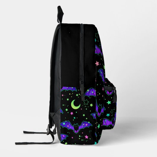 Backpack - "Purple Bats" Bedruckter Rucksack (Links)