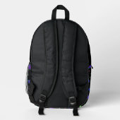 Backpack - "Purple Bats" Bedruckter Rucksack (Rückseite)