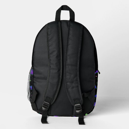 Backpack - "Purple Bats" Bedruckter Rucksack (Rückseite)