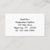 Backpack Redhead Hiker Girl Business Cards Visitenkarte (Rückseite)