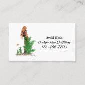 Backpack Redhead Hiker Girl Business Cards Visitenkarte (Vorderseite)