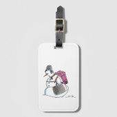 Backpack Snowman luggage tag Gepäckanhänger (Vorderseite Vertikal)