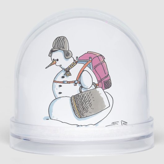 Backpack Snowman snow globe Schneekugeln (Vorderseite)