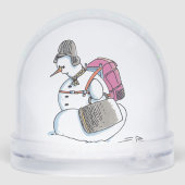 Backpack Snowman snow globe Schneekugeln (Rückseite)