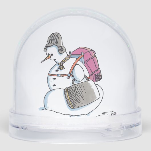 Backpack Snowman snow globe Schneekugeln (Rückseite)