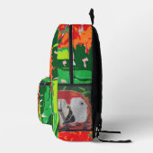 Backpack  :  Traveling Parrot  Bedruckter Rucksack (Rechts)