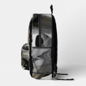 Backpack Trend Abstrakt Art Schwarz-weiß Gold Bedruckter Rucksack (Rechts)