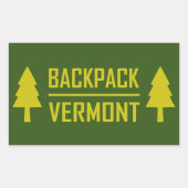 Backpack Vermont Rechteckiger Aufkleber (Vorderseite)