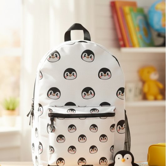 Backpack with a very cute penguin design bedruckter rucksack