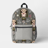 Backpack with Holly the Hedgehog and Herbal Tea Bedruckter Rucksack (Vorderseite)