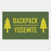 Backpack Yosemite Rechteckiger Aufkleber (Vorderseite)