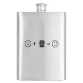 Backpacken macht Sie glücklich Flachmann (Vorderseite)