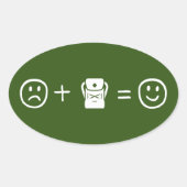 Backpacken macht Sie glücklich Ovaler Aufkleber (Vorderseite)