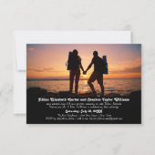 Backpacker Foto - 3x5 Hochzeitsankündigung Einladung (Vorderseite)
