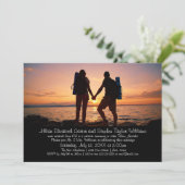 Backpacker Foto - Hochzeitsankündigung Einladung (Stehend Vorderseite)
