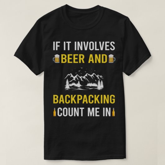 Backpacker für Bier und Backpacker T-Shirt (Design vorne)