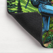 Backpacker Girl Wandern auf dem Weg Mousepad (Ecke)
