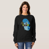 Backpacker Gone Falsch Hai Koch Kulinarischer Bäck Sweatshirt (Vorne ganz)