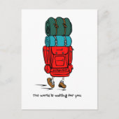 Backpacker Postkarte (Vorderseite)