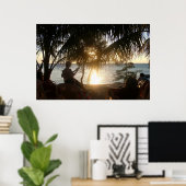 Backpacker Sunset Poster (Heimbüro)