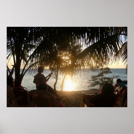 Backpacker Sunset Poster (Vorne)