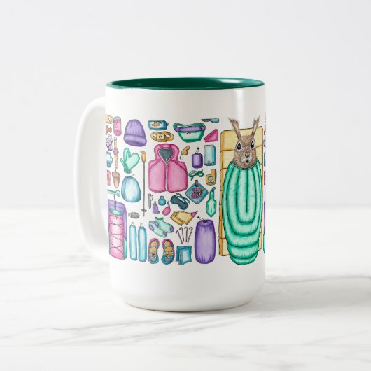 Backpacker-Tasse für Eichhörnchen Zweifarbige Tasse (Vorderseite Links)