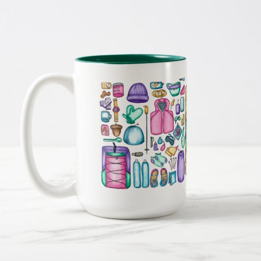 Backpacker-Tasse für Eichhörnchen Zweifarbige Tasse (Links)