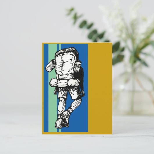 Backpacker (Typ)-BlueGreen Postkarte (Stehend Vorderseite)